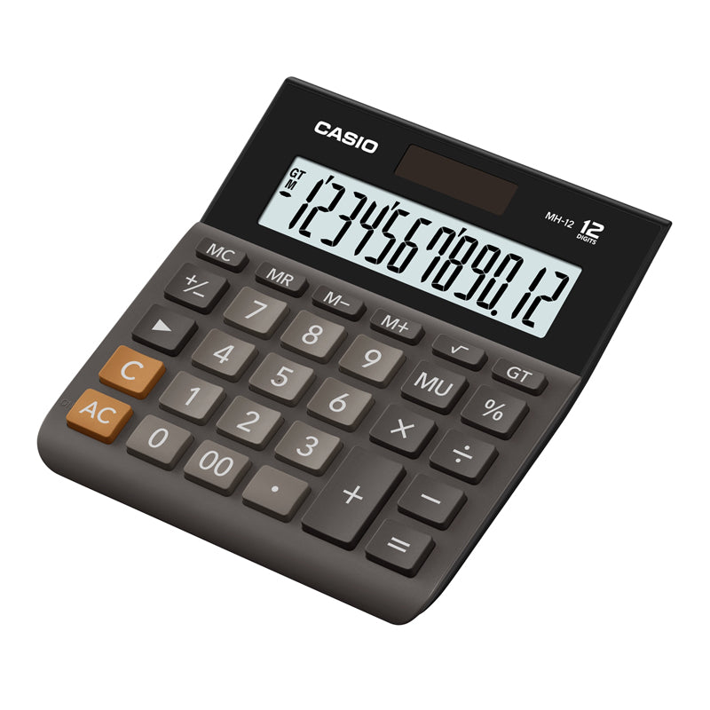 Desktop calculator CASIO MH-12, 127 x 136.5 x 28.8 mm, black