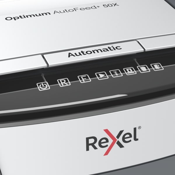 Automatinis dokumentų naikiklis Rexel Optimum Autofeed 50X, 4x28mm, P4, 20l