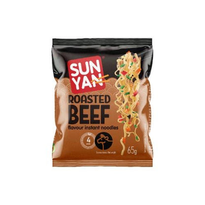 Greitai paruošiami makaronai SUN YAN kepintos jautienos skonio pakelyje, 65g