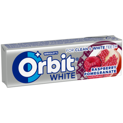 Kramtomoji guma ORBIT, White aviečių ir granatų skonio, 14 g