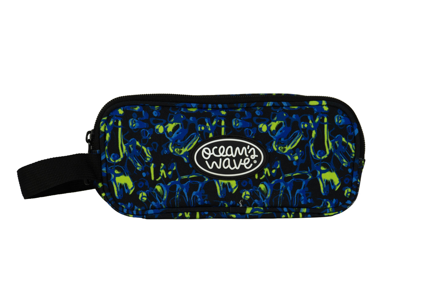 Pencil case OCW BLUE LIQUID, empty, 3 zippers