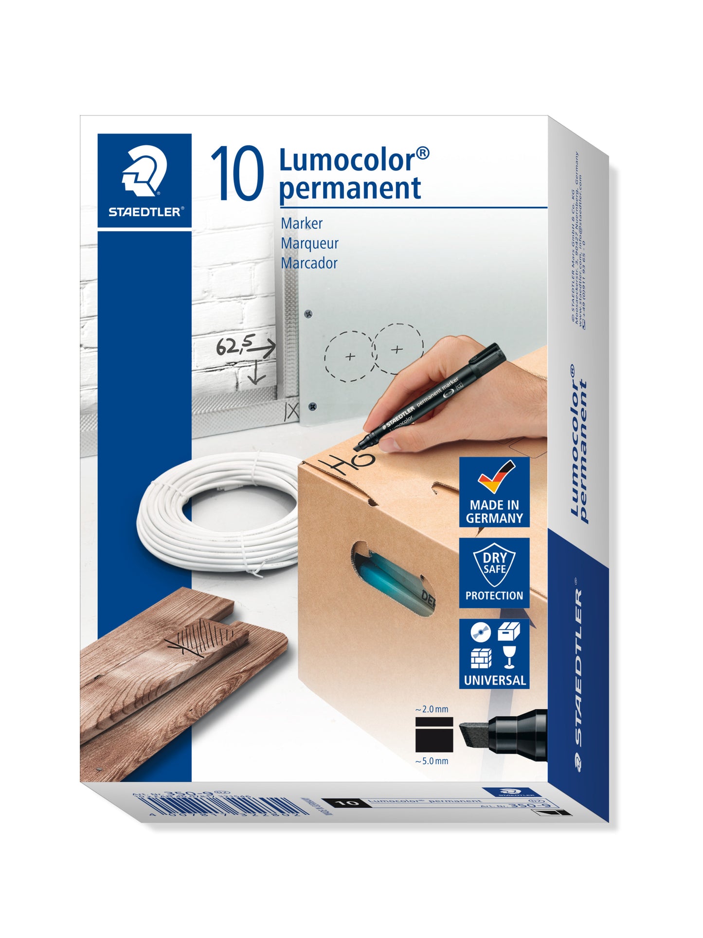 Permanentinis žymeklis STAEDTLER LUMOCOLOR 350, JUODA