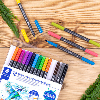 STAEDTLER felt-tip pens, double-sided, 18 pcs.