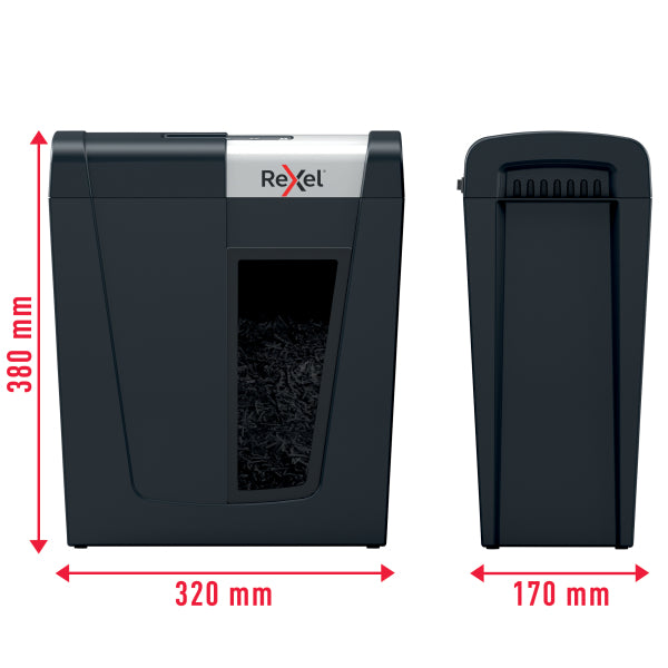 Dokumentų naikiklis Rexel Secure MC4, Whisper-Shred™, P-5, 2x15mm, 14L