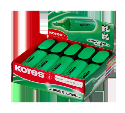 Text marker KORES BRIGHT LINER, green