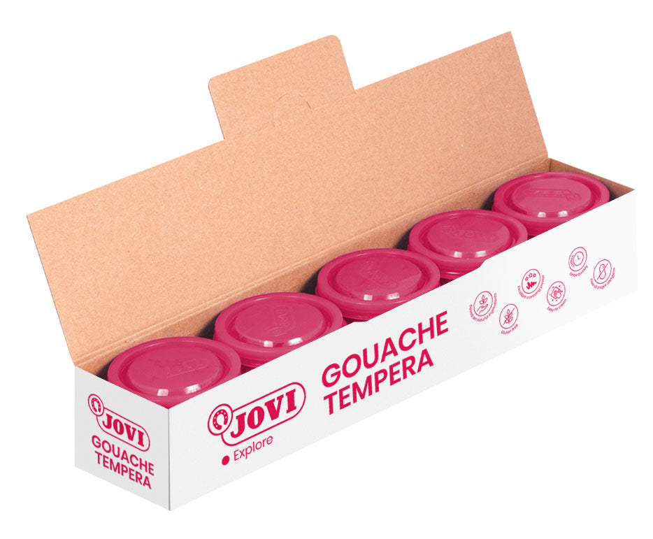 Gouache JOVI Scholar, 5 pcs. 35ml each, pink