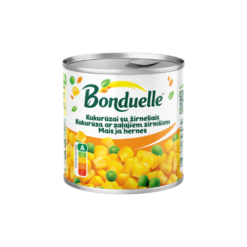 Kukurūzai su žirneliais BONDUELLE, 170 g / 140 g