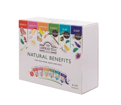 Ahmad Tea Set of various types and herbal infusions, 6x10 packs.