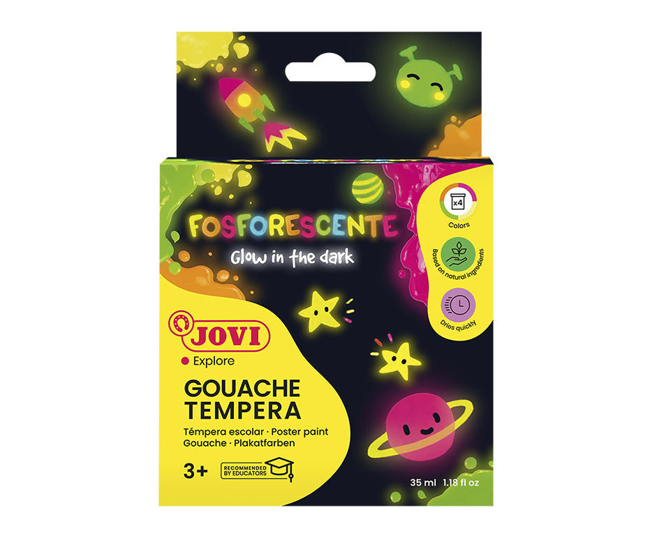 Glow-in-the-dark paint JOVI, 35 ml, 4 colors