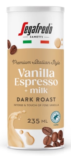 Cold coffee drink SEGAFREDO Vanilla Espresso + milk, 235 ml