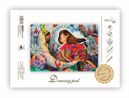 Piešimo sąsiuvinis SMLT,  A3, 20 lapų, 120 g/m²