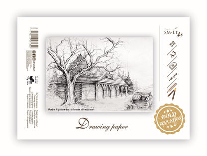 Popierius braižymui SMLT, A3, 20 lapų, 160 g/m²