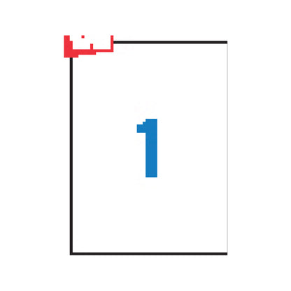 Lipnios etiketės APLI, 210 x 297 mm, A4, perdirbti, 1 lipdukai lape, 100 lapų, balta