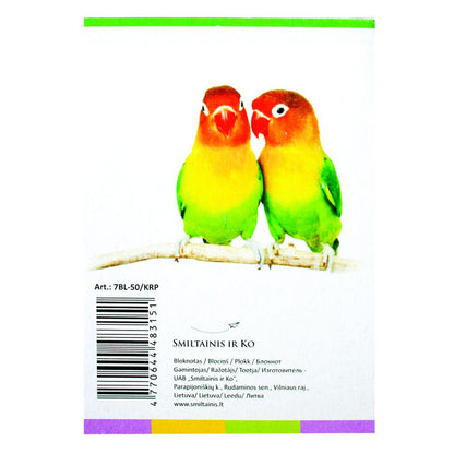 Bloknotas klijuotas viršuje SMLT, A6, 50 lapų, langeliais