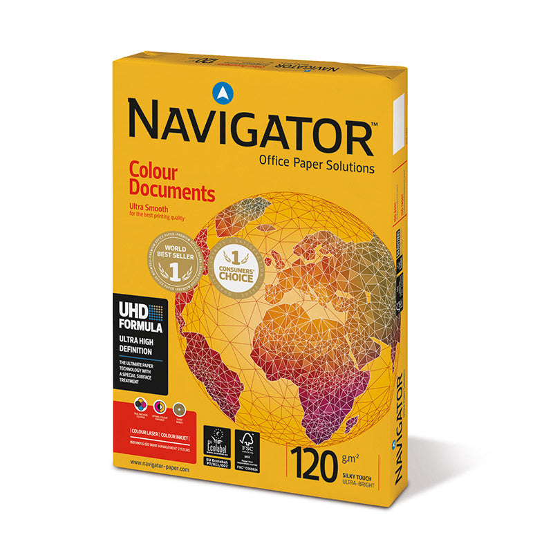 Biuro popierius NAVIGATOR COLOUR DOCUMENTS, A3, 120 g/m2, 500 lapų