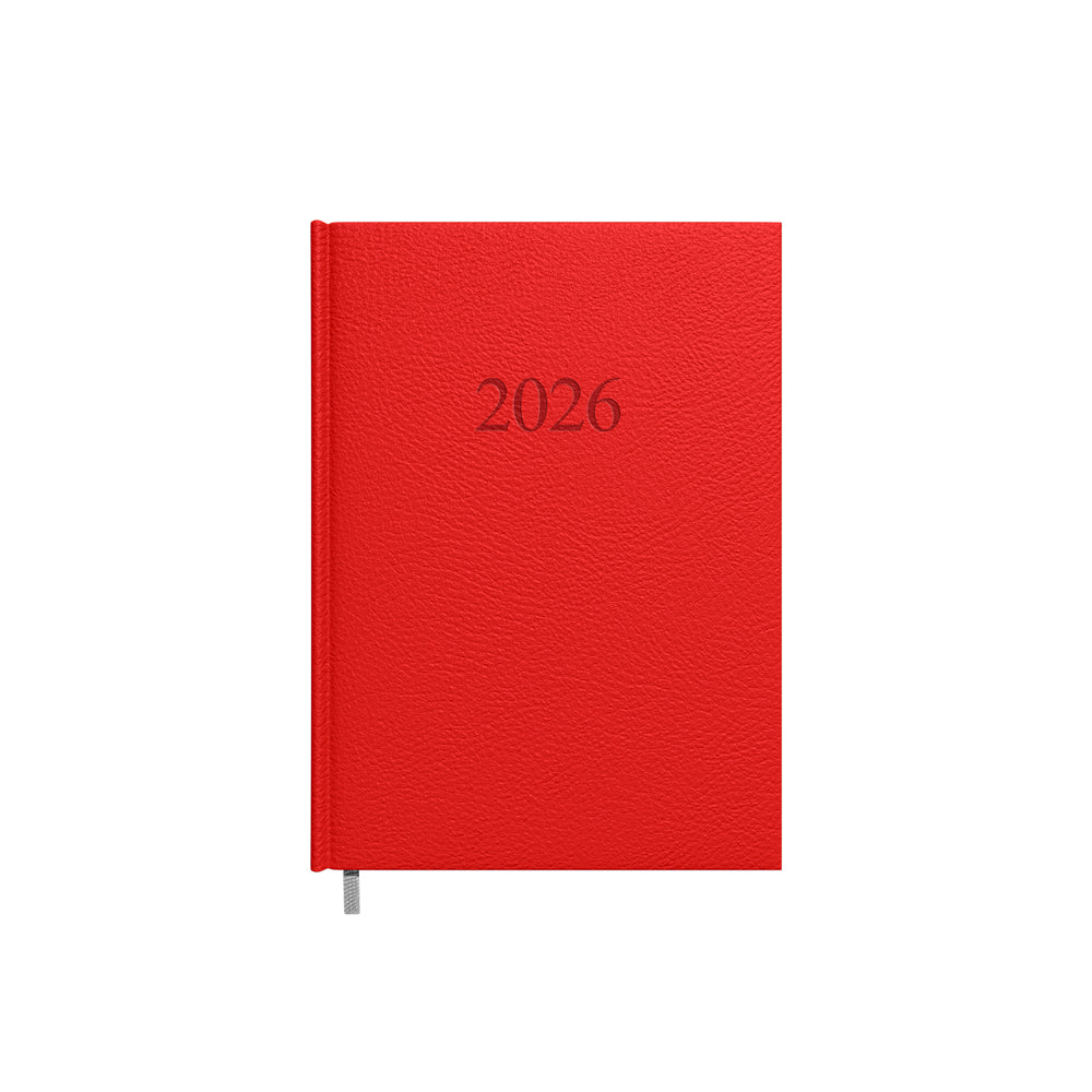 Calendar MANAGER Day 2026, A5, PU, ​​red