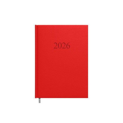 Calendar MANAGER Day 2026, A5, PU, ​​red