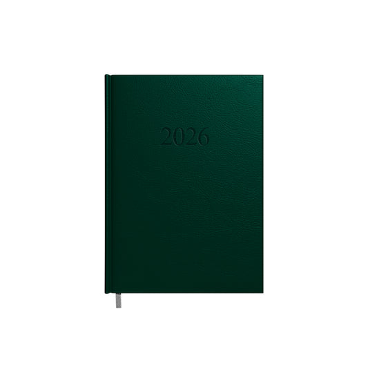 Calendar MANAGER Day 2026, A5, PU, ​​dark green