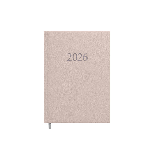 Kalendorius MANAGER Day 2026, A5, PU, rausvai pilka