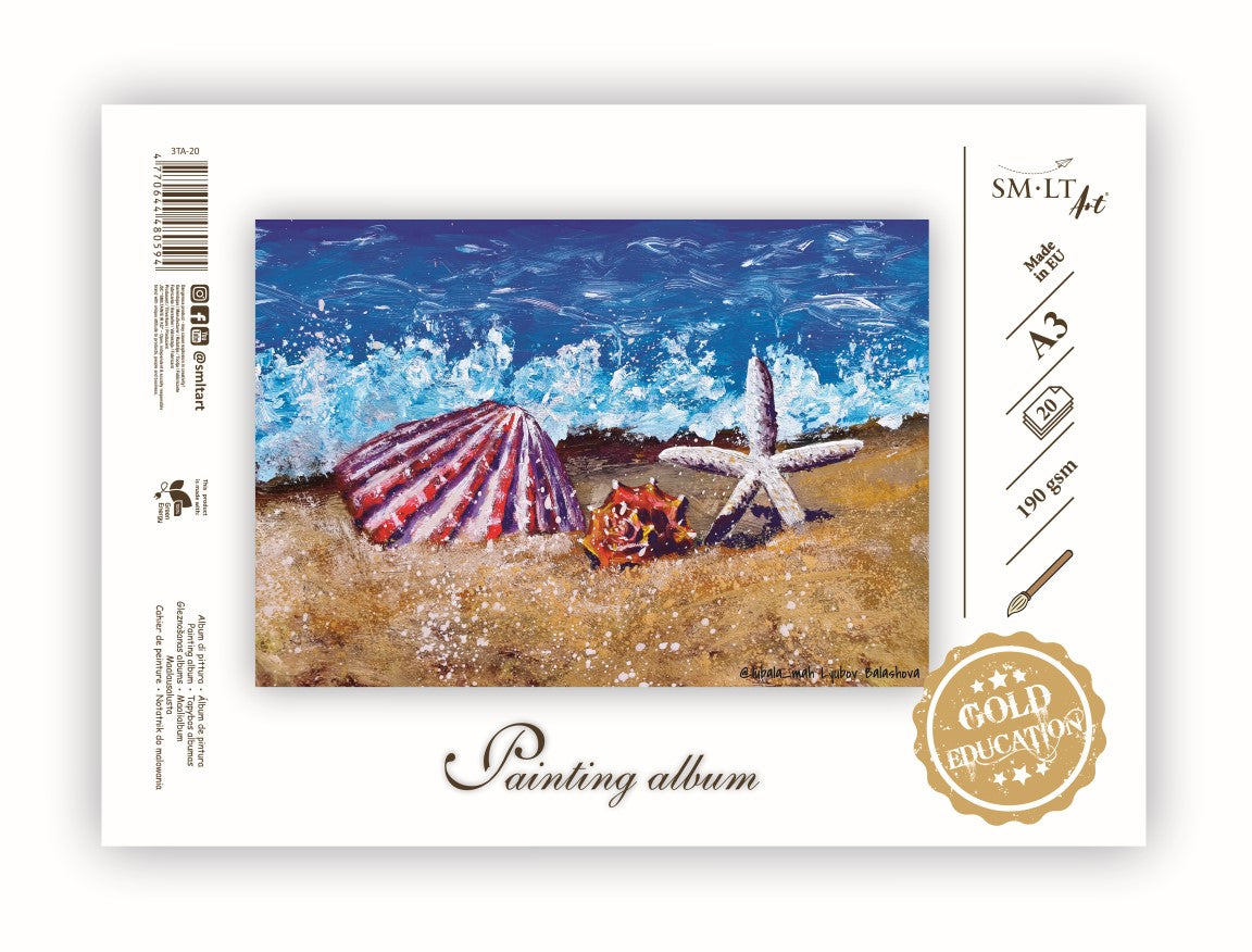 Tapybos albumas SMLT, A3, 190 g/m2, 20 lapų