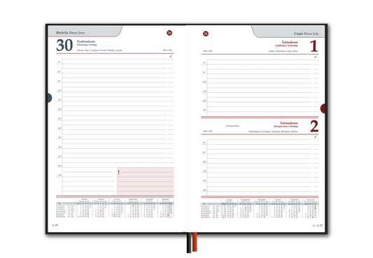 Kalendorius STANDARD 2026, PVC, A5, ruda LT