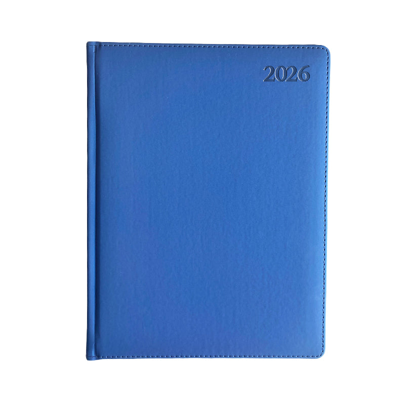 Kalendorius EXTRA SHINE, 2026, PU, A4, mėlyna (Baltic)
