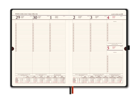 Kalendorius AMBASSADOR BLACK EDITION 2026, PU, A4, mėlyna (Baltic)