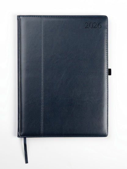 Calendar AMBASSADOR BLACK EDITION 2026, PU, ​​A4, blue (Baltic)