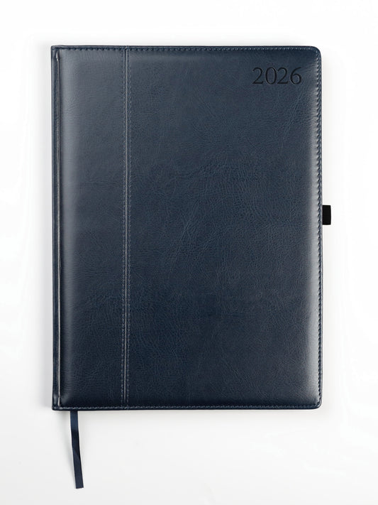 Kalendorius AMBASSADOR BLACK EDITION 2026, PU, A4, mėlyna (Baltic)