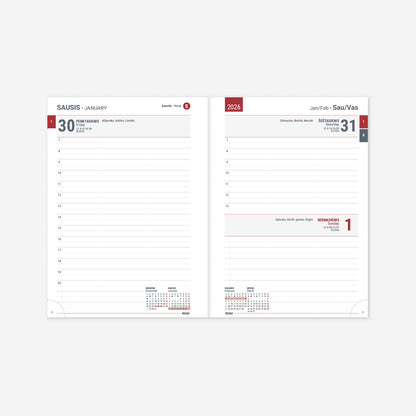 Kalendorius KANCLERIS Day 2026, PU, tamsiai mėlyna