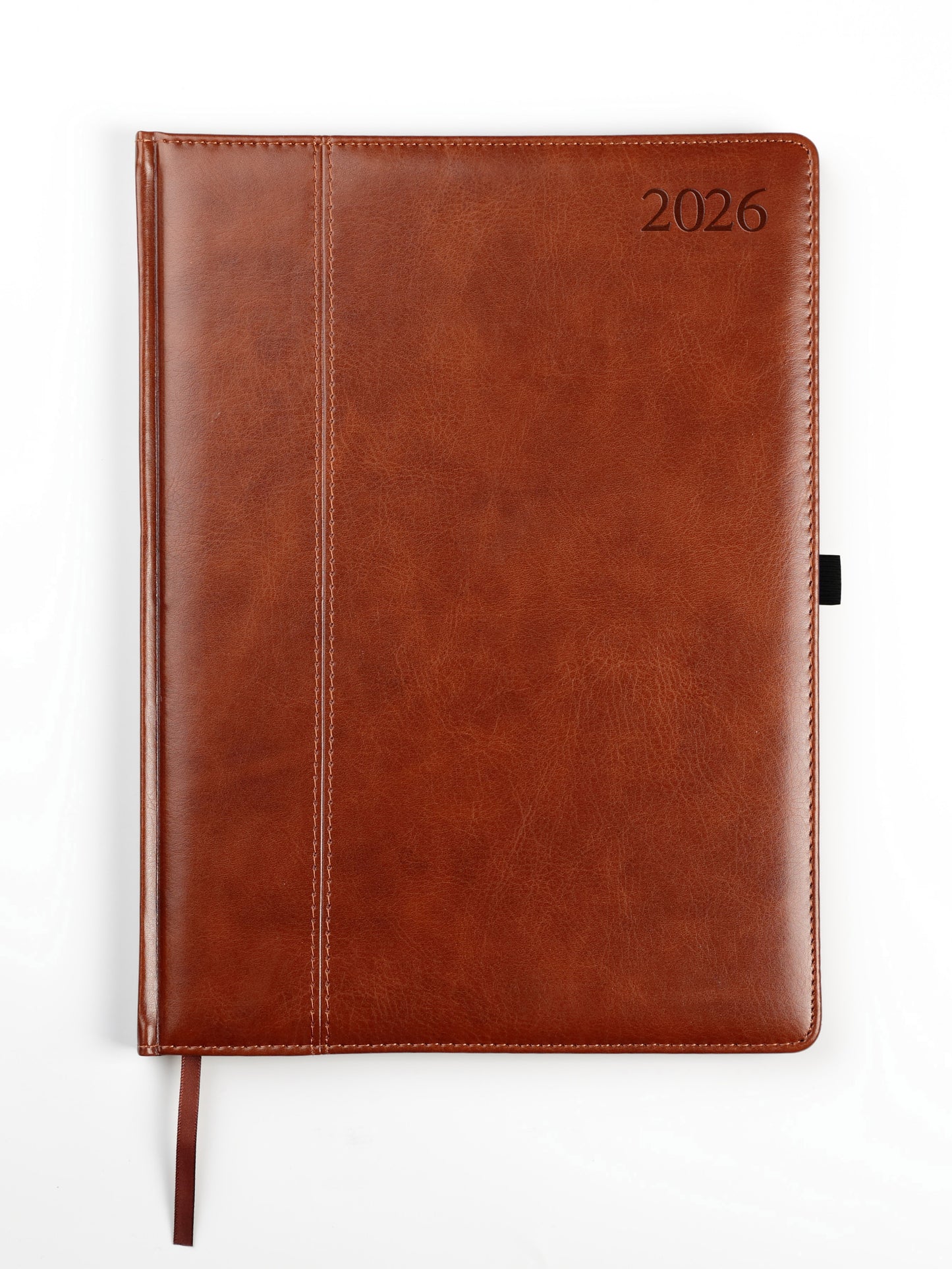 Kalendorius AMBASSADOR BLACK EDITION 2026, PU, A4, ruda (Baltic)