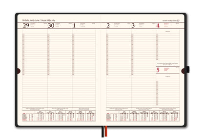 Calendar AMBASSADOR BLACK EDITION 2026, PU, ​​A4 (Baltic)