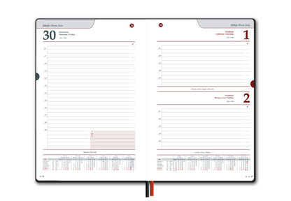 Kalendorius EXTRA SHINE, 2026, PU, A5, mėlyna LT