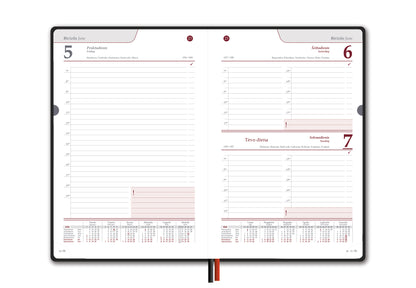 Kalendorius EXTRA SHINE, 2026, PU, A5, juoda  LT