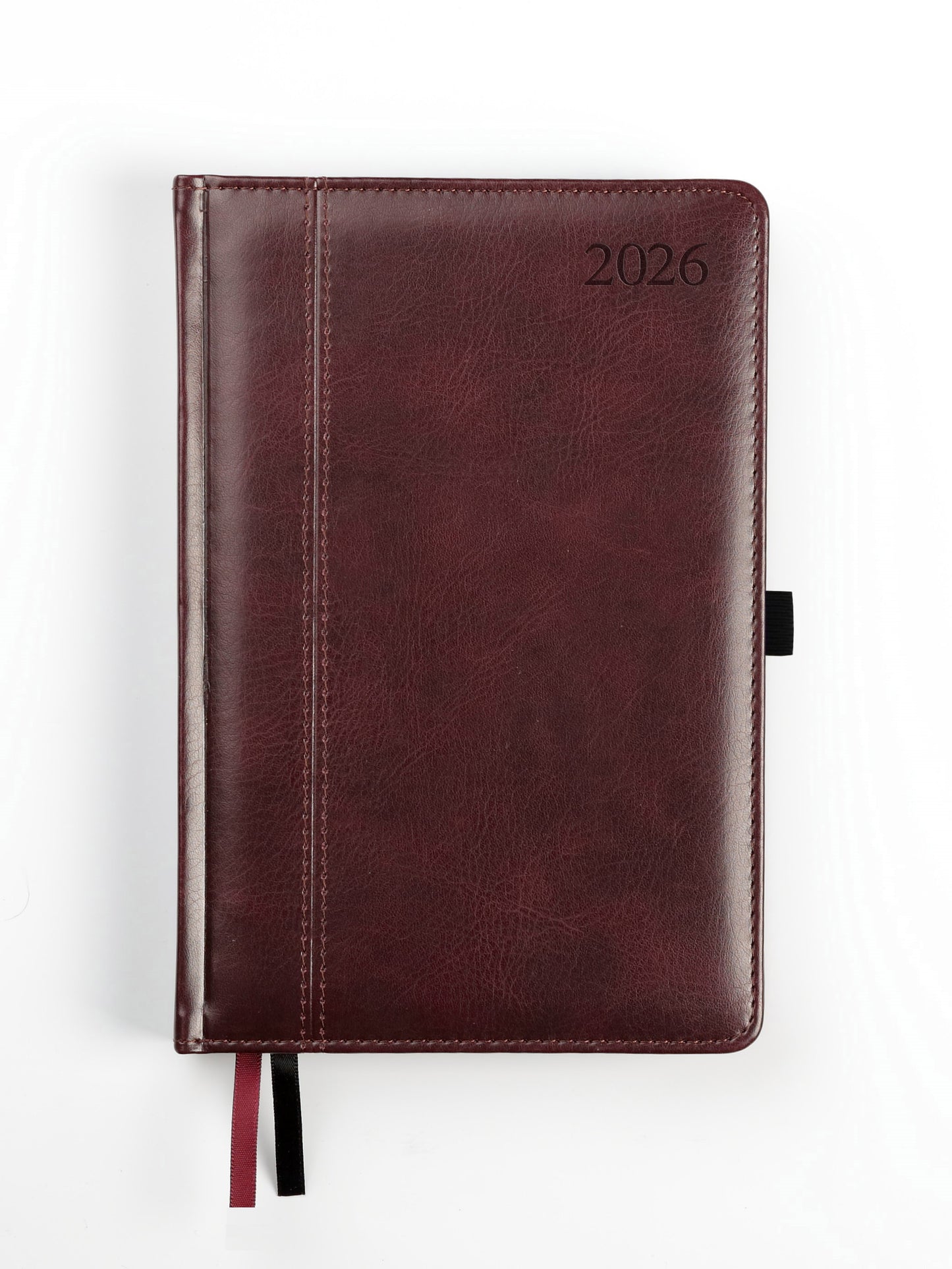 Kalendorius AMBASSADOR BLACK EDITION, 2026, PU, A5, tamsiai ruda