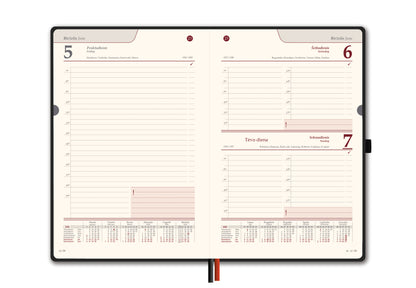 Kalendorius AMBASSADOR BLACK EDITION, 2026, PU, A5, mėlyna