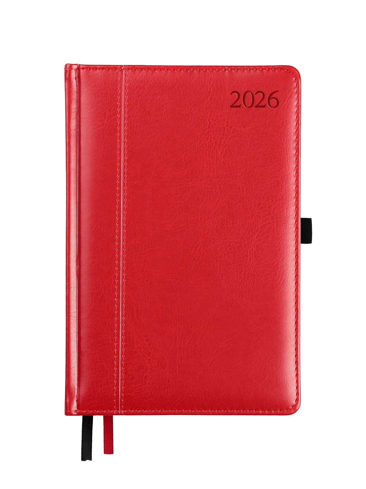 Kalendorius AMBASSADOR BLACK EDITION, 2026, PU, A5, raudona