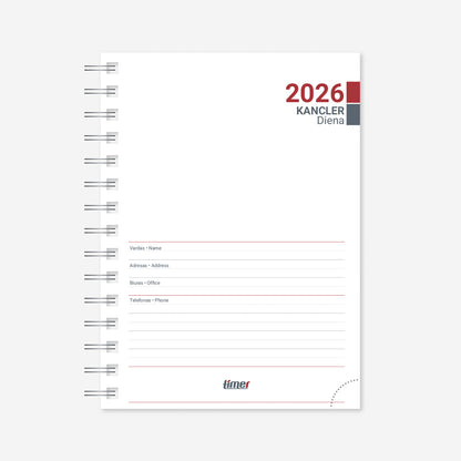 Vidaus blokas kalendoriui Kancleris Spirex Day 2026, A6+