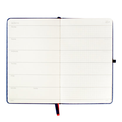 Kalendorius - užrašinė  UNIVERSAL BLACK EDITION, PU, A5, be datų, raudona