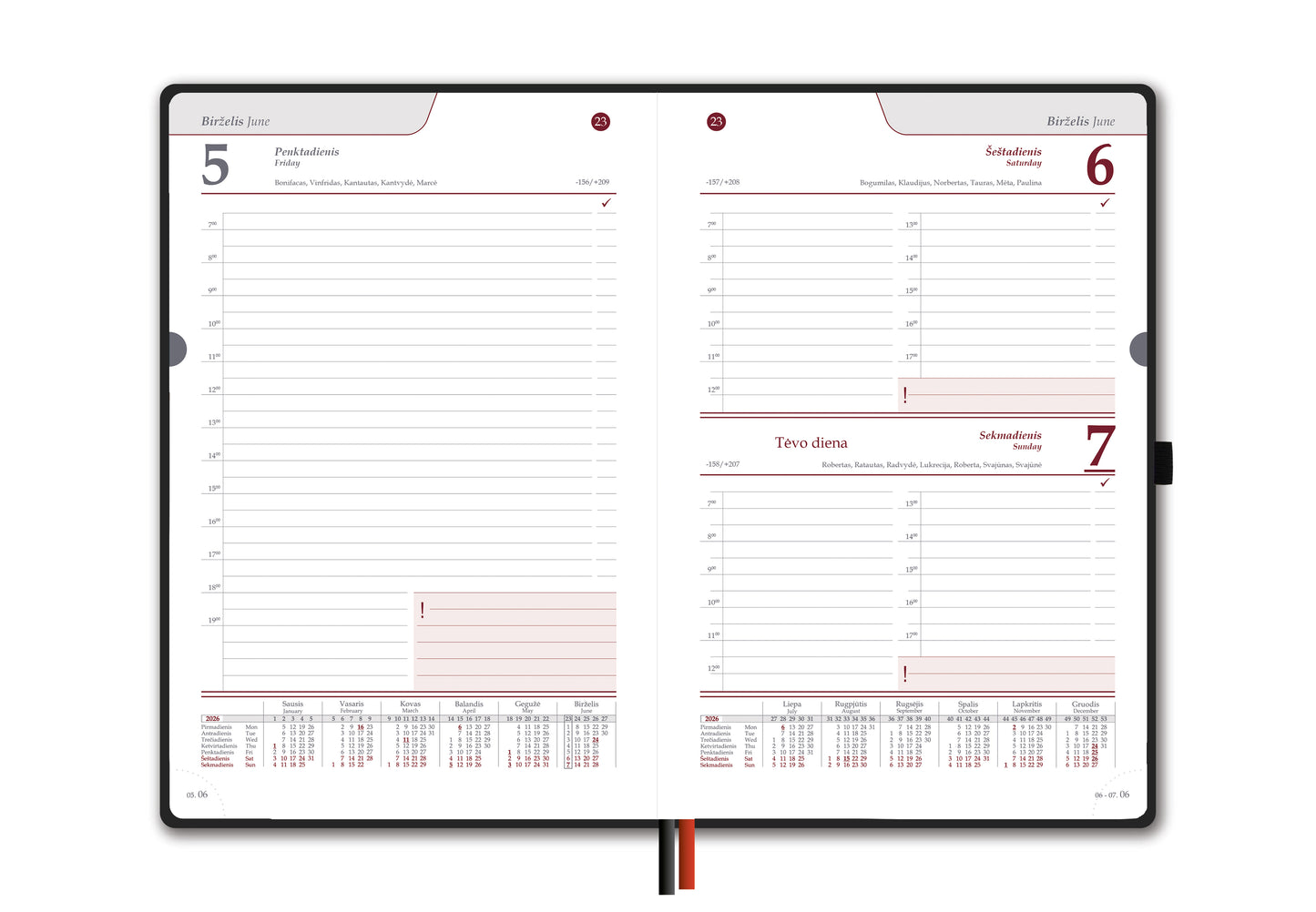 Kalendorius FASHION SPECIAL EDITION, 2026, PU, A5 LT