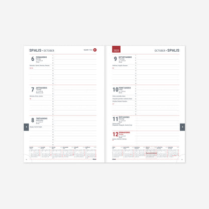 Calendar 18 MONTHS July 2025- December 2026, black.