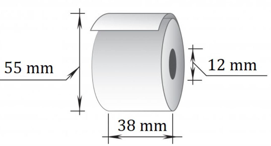 Kasos juosta, 38 mm x 30 m/12mm, ofsetins popierius, viensluoksnė, 10 vnt/pak