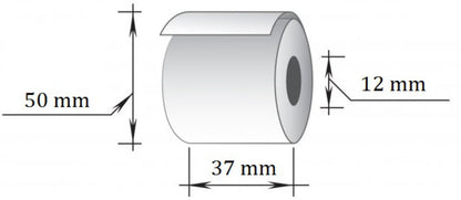 Terminė kasos juosta, 37 mm x 30 m/12 mm, 14 vnt/pak