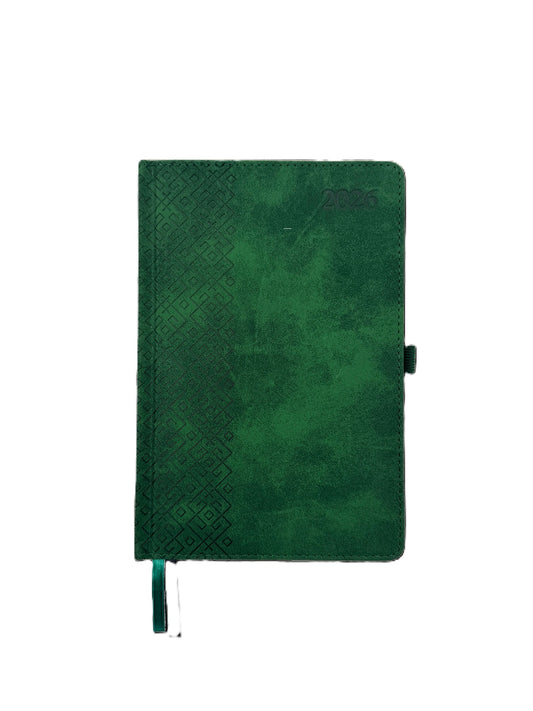 Kalendorius TRADITIONAL 2026, PU, A5, žalia LT