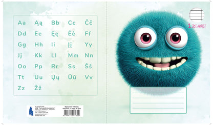 Sąsiuvinis TECHNOINFORM, 1 klasei, A5, 12 lapų, 80 gsm, linijomis