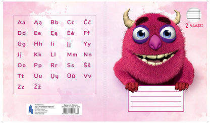 Sąsiuvinis TECHNOINFORM, 2 klasei, A5, 12 lapų, 80 gsm, linijomis