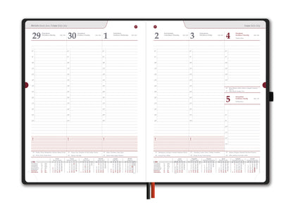 Kalendorius TRADITIONAL 2026, PU, A4, ruda(Baltic)