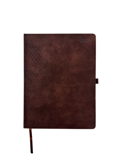 Kalendorius TRADITIONAL 2026, PU, A4, ruda(Baltic)