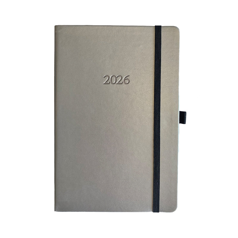 Kalendorius BALTIC WEEK, 2026, PU, A5, sidabrinė (Baltic)