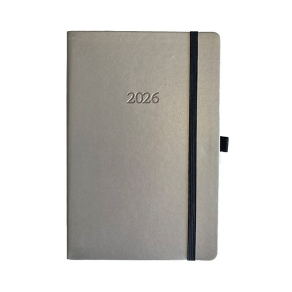 Kalendorius BALTIC WEEK, 2026, PU, A5, sidabrinė (Baltic)